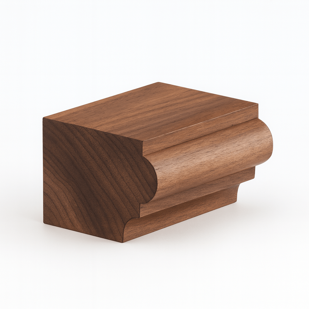 Solid Walnut Base Molding - Formhaus