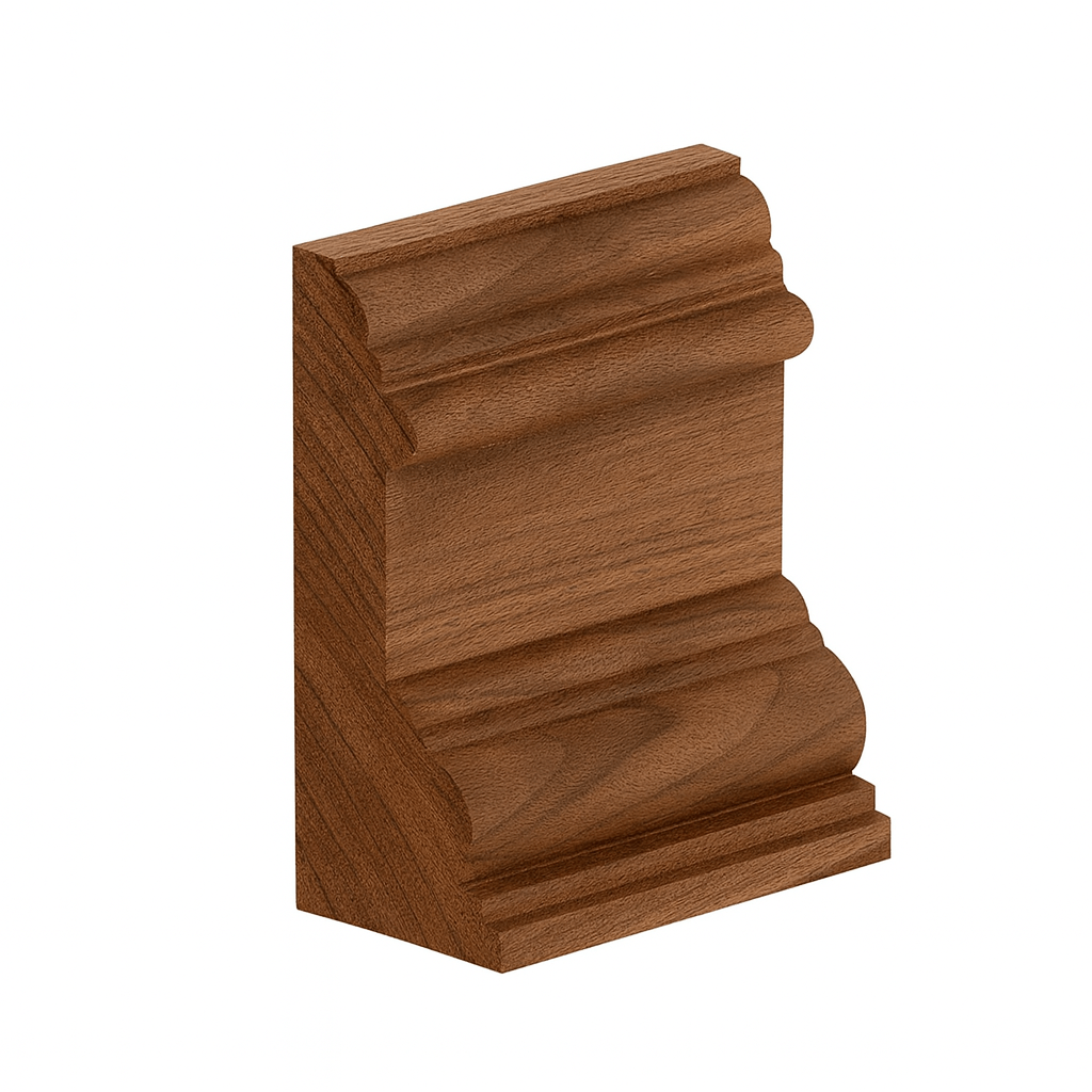 Solid Walnut Base Molding - Formhaus